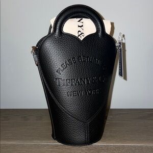 Tiffany & Co. Black Leather Heart Bag